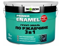  Грунт Эмаль  3 в 1 Серый 10 кг "ЭКОДОМ"